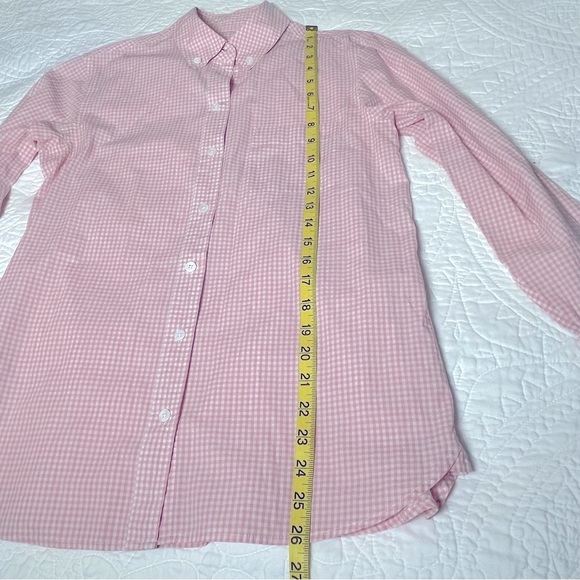 EQUIPMENT Femme Pink+White 100% Gingham Cotton Button Up Blouse Size Extra Small - Picture 6 of 6